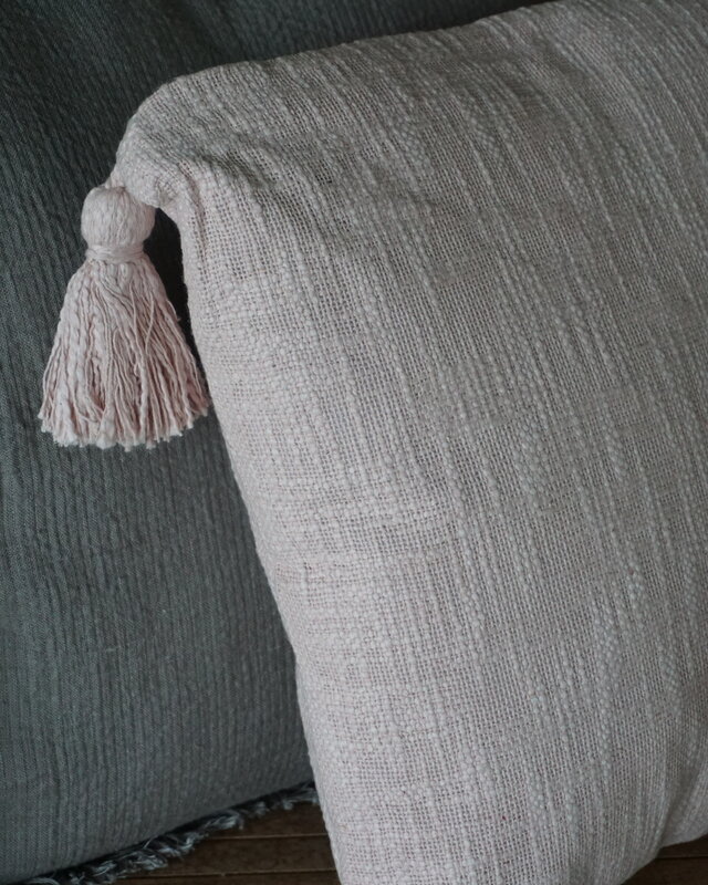Goround Interior Kussen + Binnen Kussen Slub Tearose/Roze 45 x 45 Cm