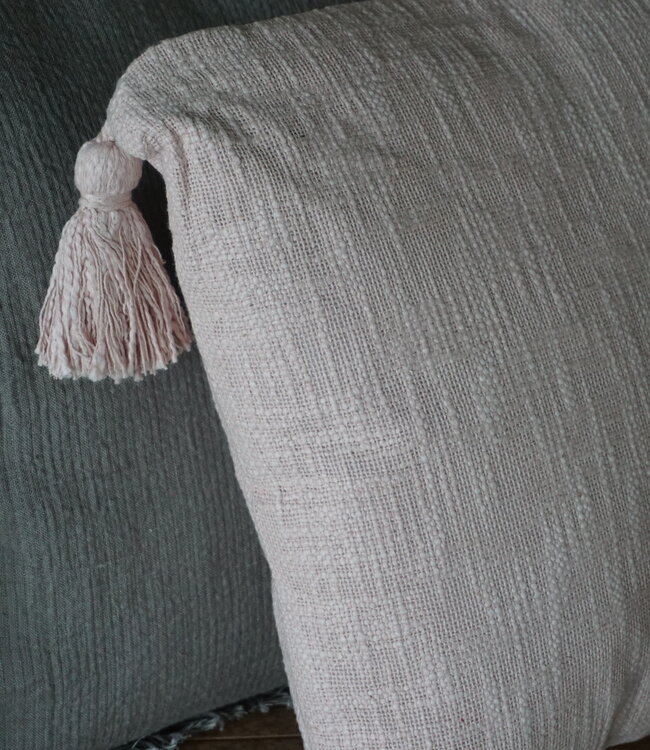 Goround Interior Kussen + Binnen Kussen Slub Tearose/Roze 45 x 45 Cm