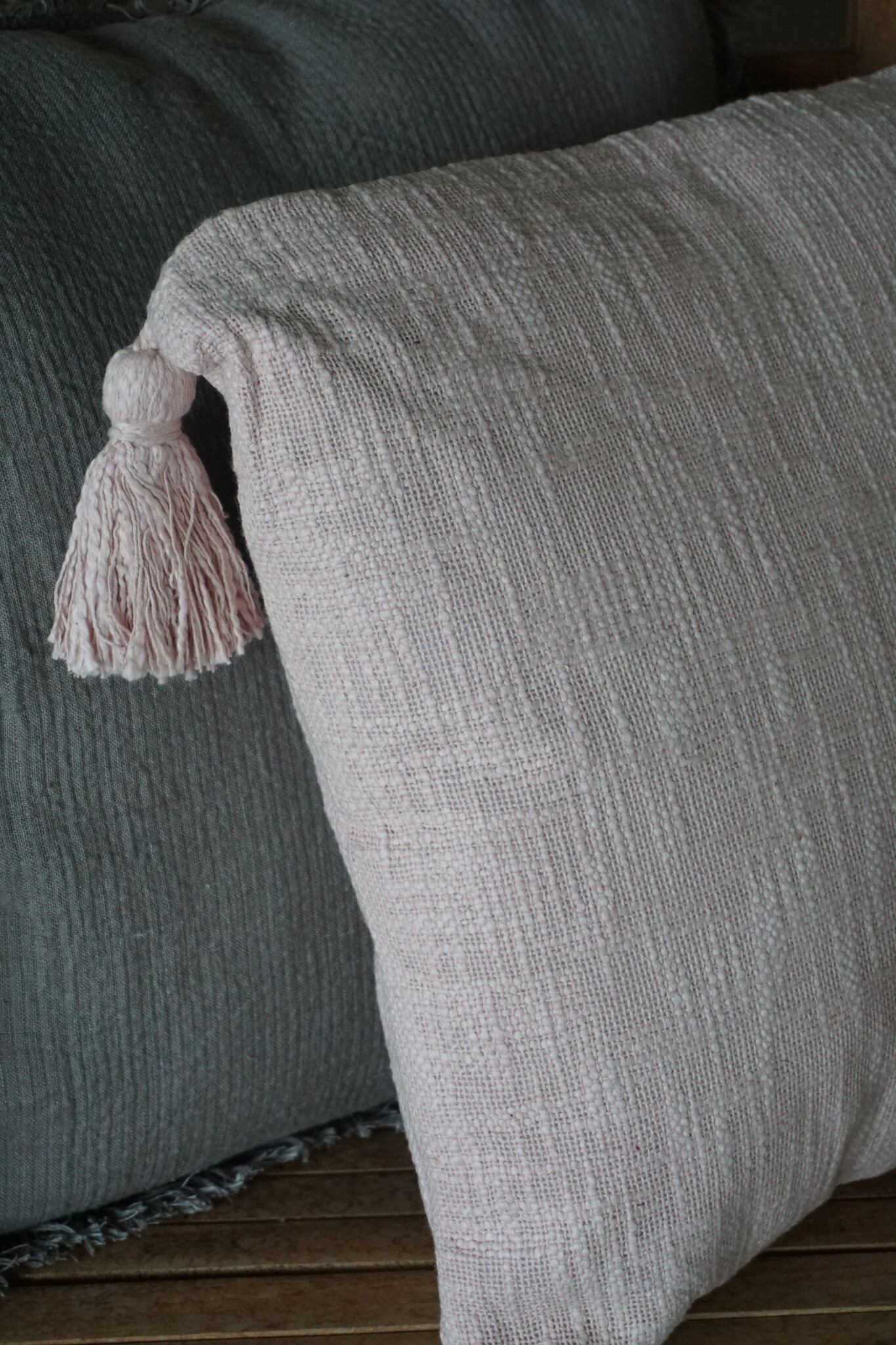 Goround Interior Kussen + Binnen Kussen Slub Tearose/Roze 45 x 45 Cm