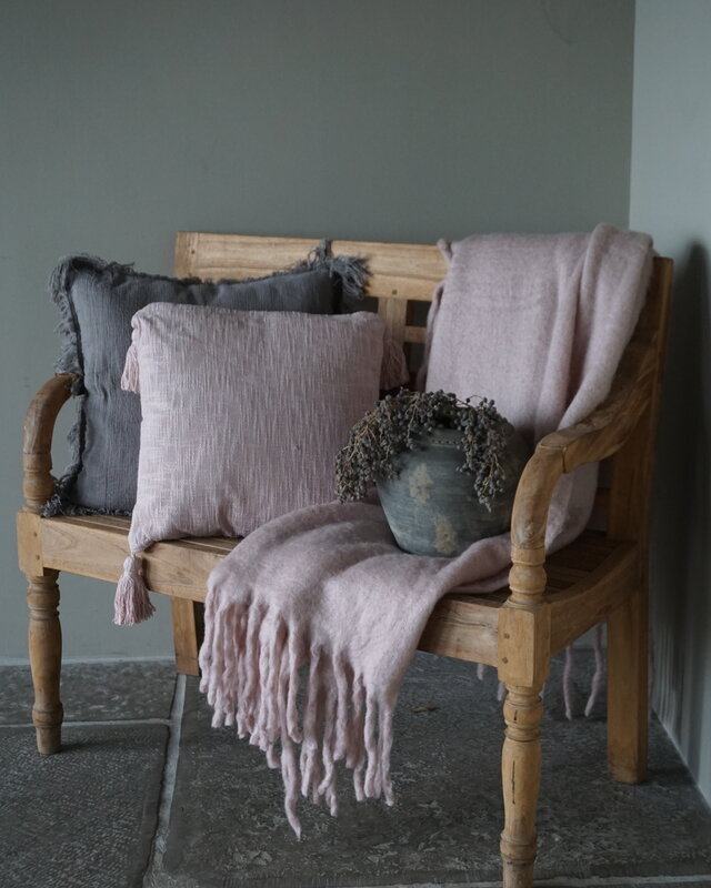 Goround Interior Wollen Plaid Tearose/Roze 130x 170 Cm