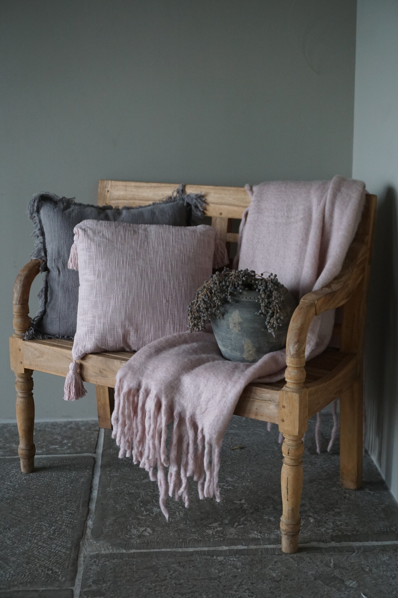 Goround Interior Wollen Plaid Tearose/Roze 130x 170 Cm