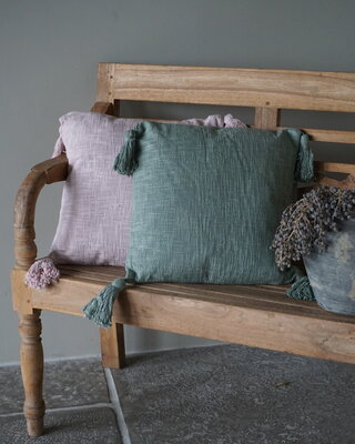 Goround Interior Kussen + Binnen kussen Slub Olijfgroen 45x45 Cm