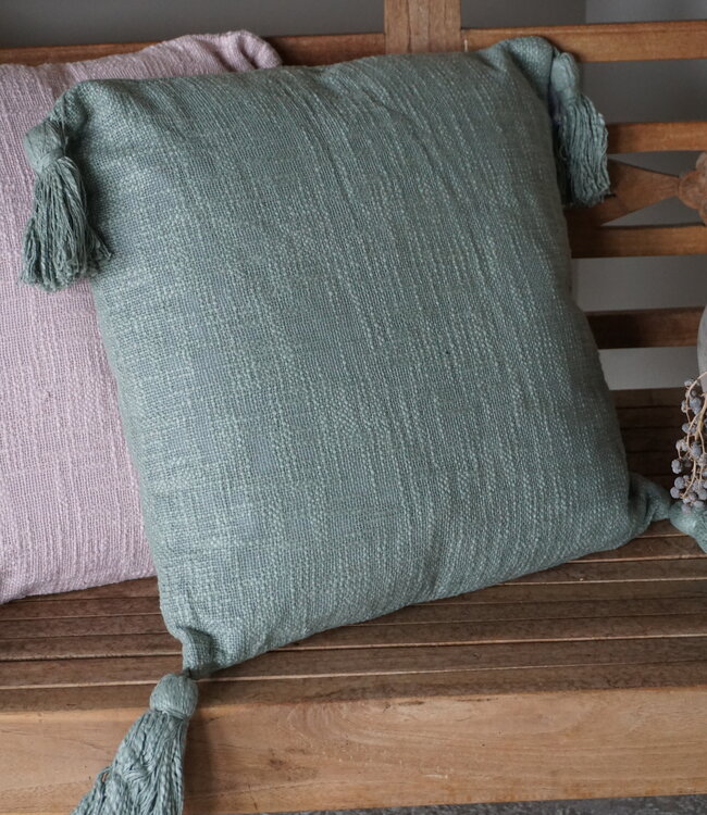 Goround Interior Kussen + Binnen kussen Slub Olijfgroen 45x45 Cm