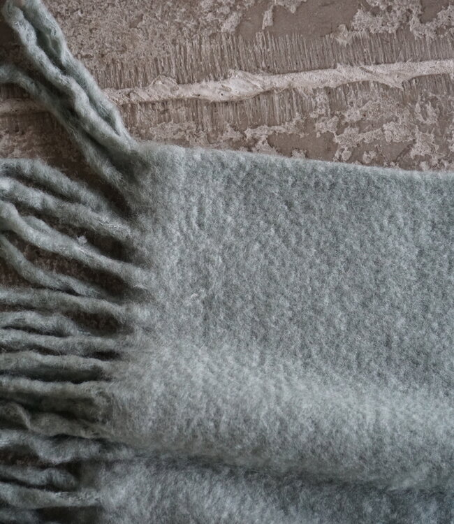 Goround Interior Wollen Plaid Olijfgroen 130 x 170 Cm