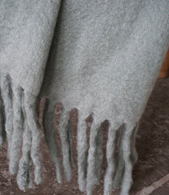 Goround Interior Wollen Plaid Olijfgroen 130 x 170 Cm