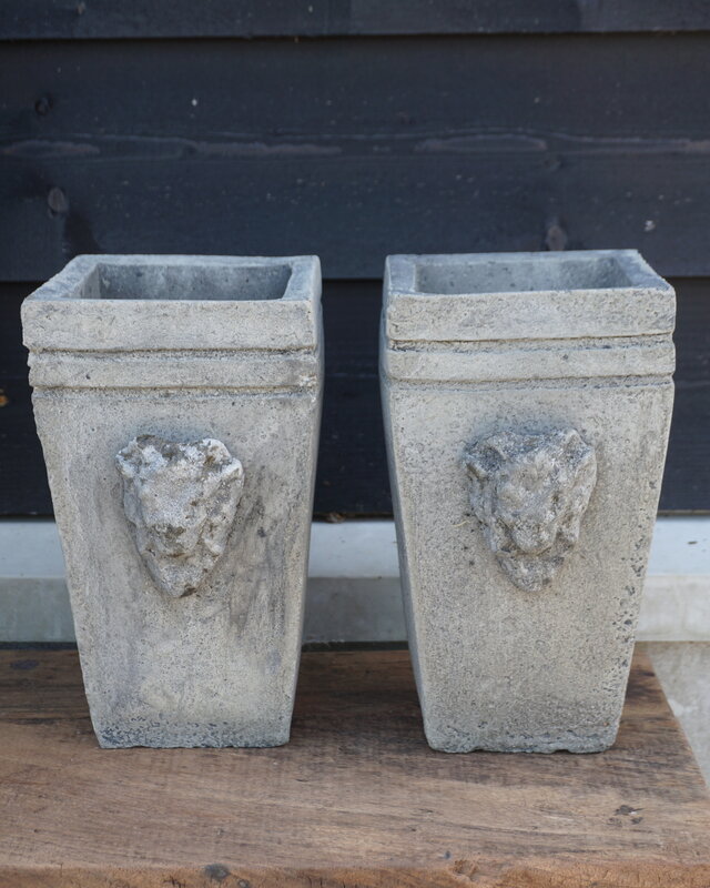 Il Cupido Pot Bloembak Beton Ramskop H30 x B17 Cm
