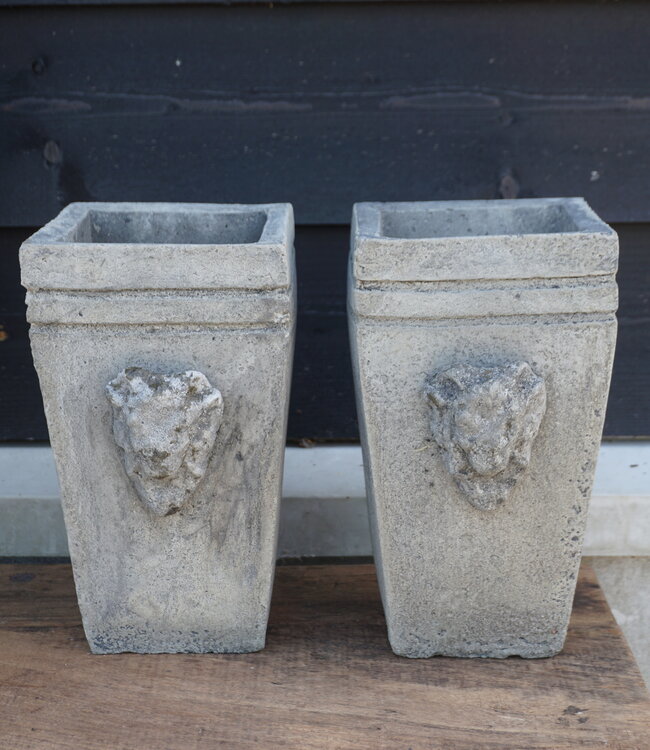 Il Cupido Pot Bloembak Beton Ramskop H30 x B17 Cm