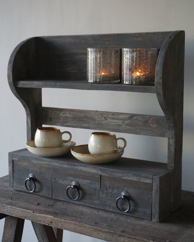 Rene Houtman Wandrek 3 Lades Oud Hout Vintage H54xB50 Cm