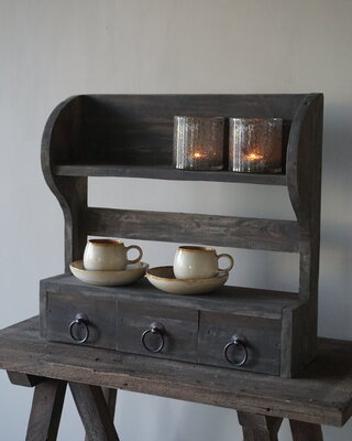 Rene Houtman Wandrek 3 Lades Oud Hout Vintage H54xB50 Cm