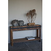 Hakblok Kookeiland Oud Teak - H78 x B130 x D30 cm