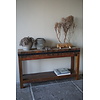Hakblok Kookeiland Oud Teak - H77 x B130 x D30 cm