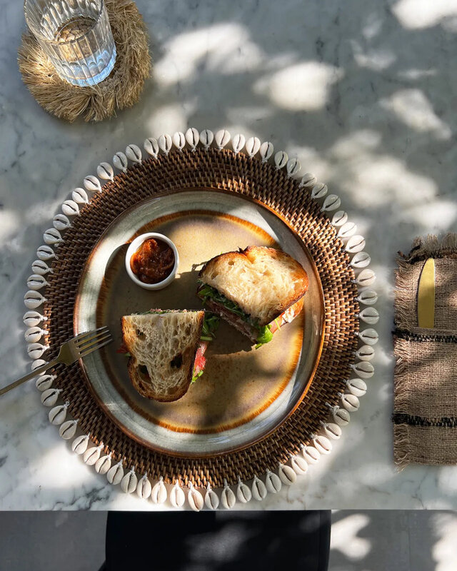 Bazar Bizar De Colonial Shell Placemat - Naturel Bruin