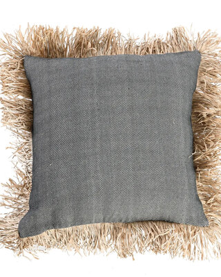 Bazar Bizar De Cotton Bonita Kussenhoes - Zwart Naturel - 60x60