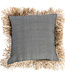 Bazar Bizar De Cotton Bonita Kussenhoes - Zwart Naturel - 60x60