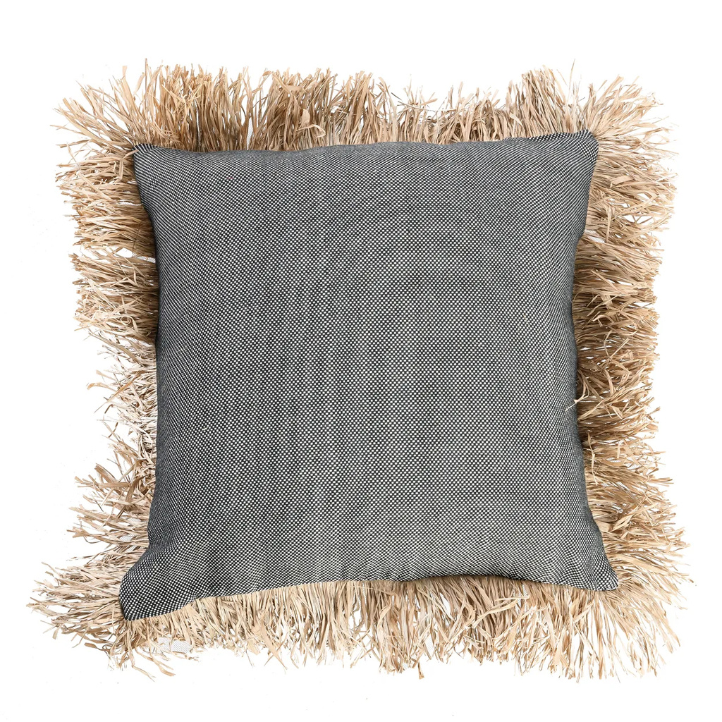 Bazar Bizar De Cotton Bonita Kussenhoes - Zwart Naturel - 60x60