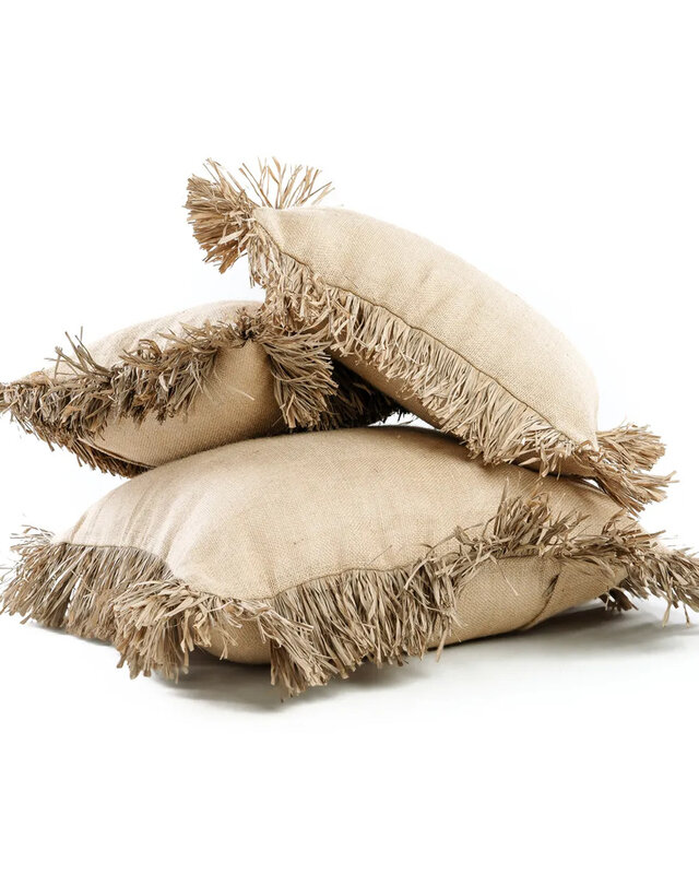 Bazar Bizar De Jute Bonita Kussenhoes - Naturel - 60x60