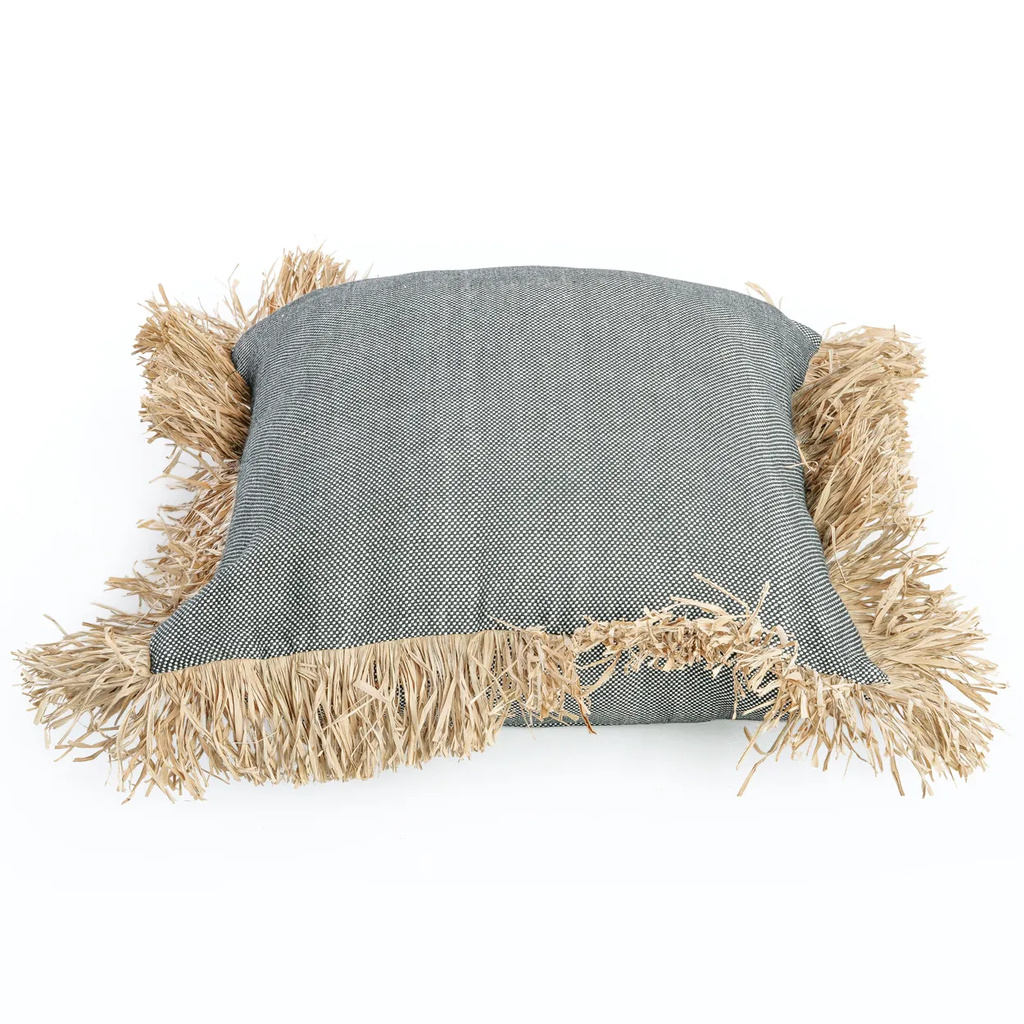 Bazar Bizar De Cotton Bonita Kussenhoes - Zwart Naturel - 60x60