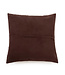 Bazar Bizar De Four Panel Leather Kussenhoes - Chocolade - 40x40