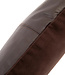 Bazar Bizar De Four Panel Leather Kussenhoes - Chocolade - 40x40