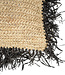 Bazar Bizar De Raffia Kussenhoes - Naturel Zwart - 60x60