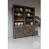Oude Boekenkast | Rustiek Verweerd | H245xB177xD32 cm