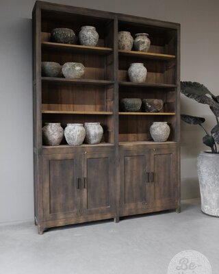 Be-Uniq Oude Boekenkast | Verweerd | H245xB177xD32 cm