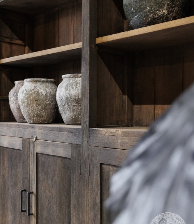 Be-Uniq Oude Boekenkast | Rustiek Verweerd | H245xB177xD32 cm