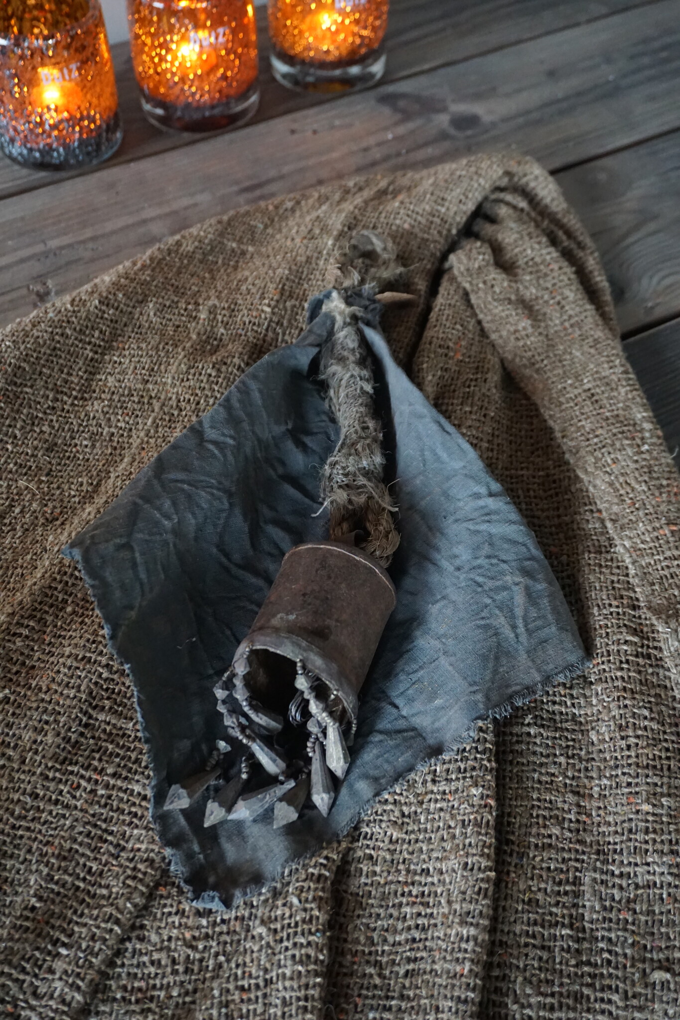 Rene Houtman Kerstbel Met Kalkdoek | Small | H40 cm