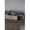 Oud Houten Bakje Met Steel | H8 x B36 x D19 cm