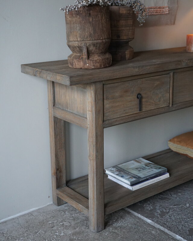 Rene Houtman Oude Houten Sidetable | H86 x B190 x D46 cm