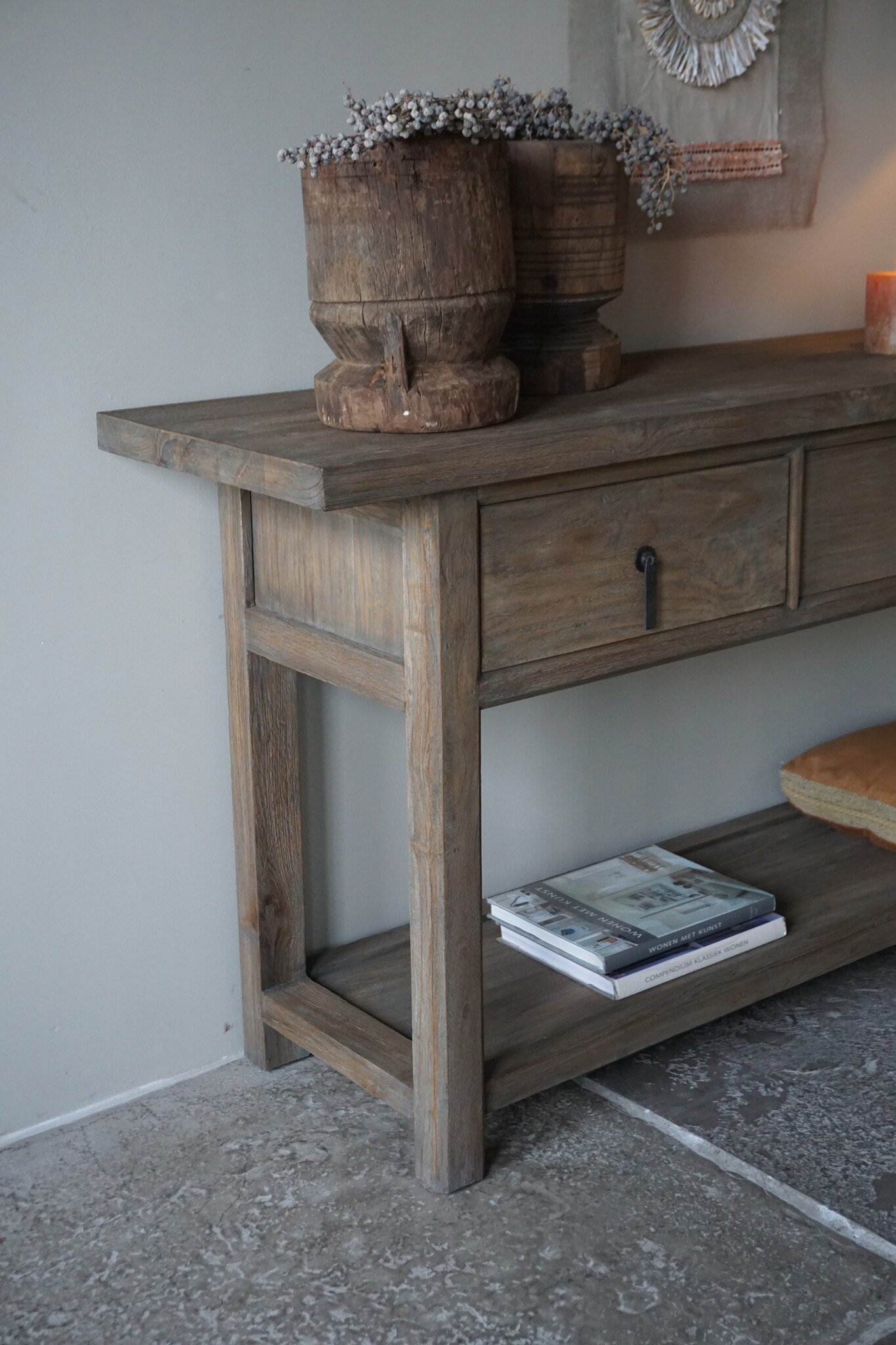 Rene Houtman Oude Houten Sidetable | H86 x B190 x D46 cm
