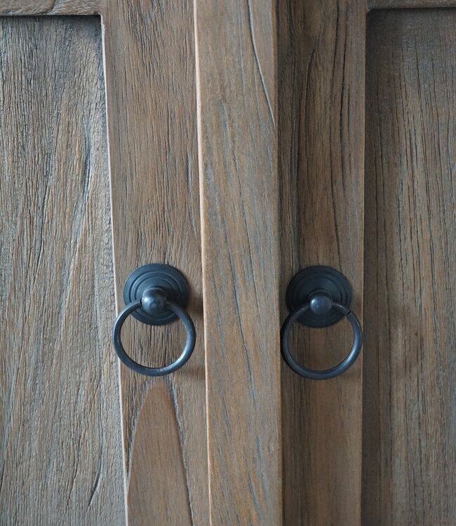 Rene Houtman Teak Nachtkastje | 1 Lade 2 Deurtjes | H71 x B50,5 x  D35 cm