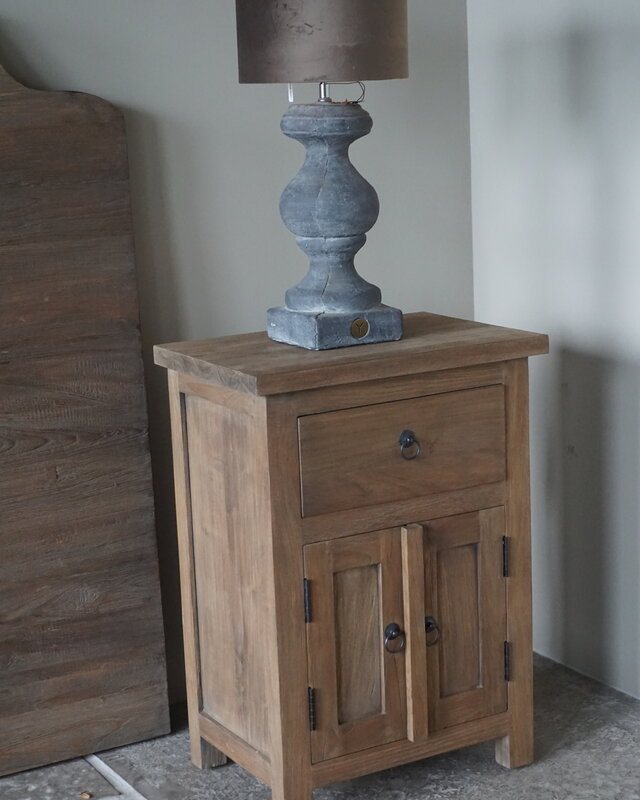 Rene Houtman Teak Nachtkastje | 1 Lade 2 Deurtjes | H71 x B50,5 x D35 cm
