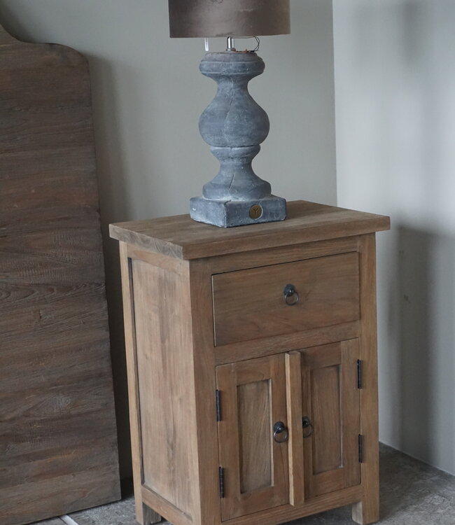 Rene Houtman Teak Nachtkastje | 1 Lade 2 Deurtjes | H71 x B50,5 x  D35 cm