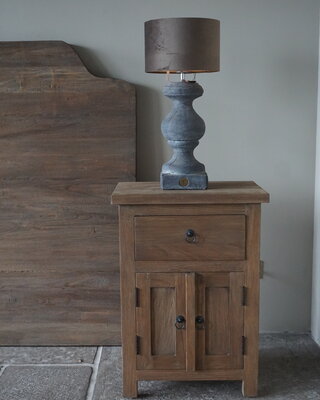 Rene Houtman Teak Nachtkastje | 1 Lade 2 Deurtjes | H71 x B50,5 x D35 cm