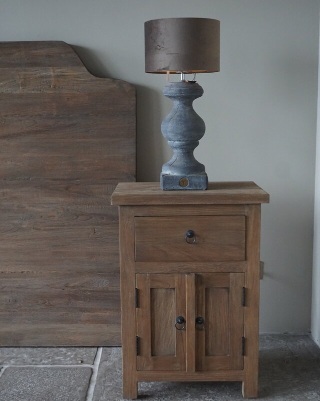 Rene Houtman Teak Nachtkastje | 1 Lade 2 Deurtjes | H71 x B50,5 x D35 cm
