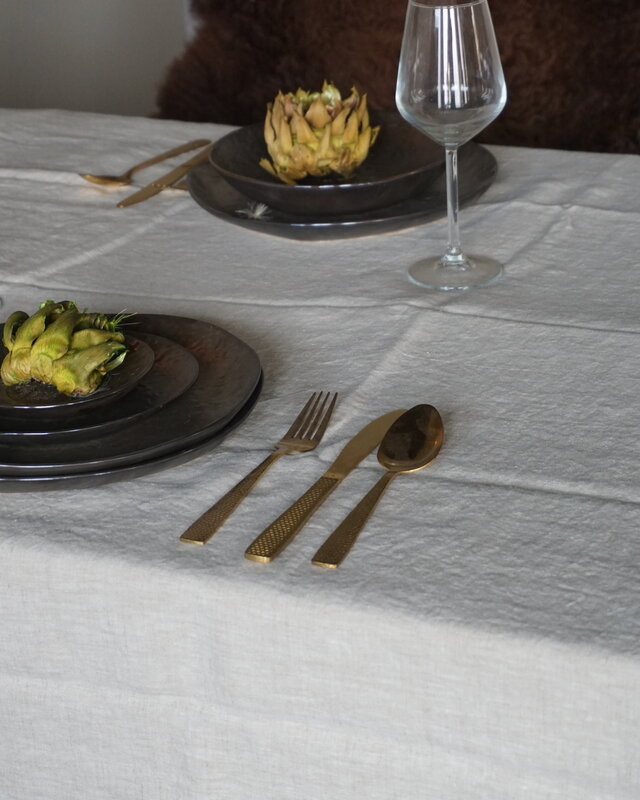 Luksa Home Collection Tafelkleed Beige | 100% Linnen | L280 x B140 cm