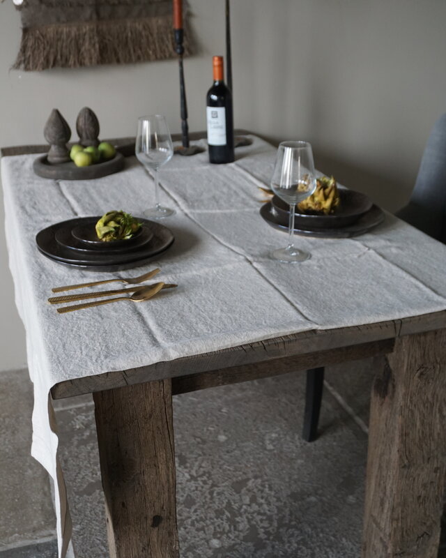 Luksa Home Collection Tafelkleed Beige | 100% Linnen | L280 x B140 cm