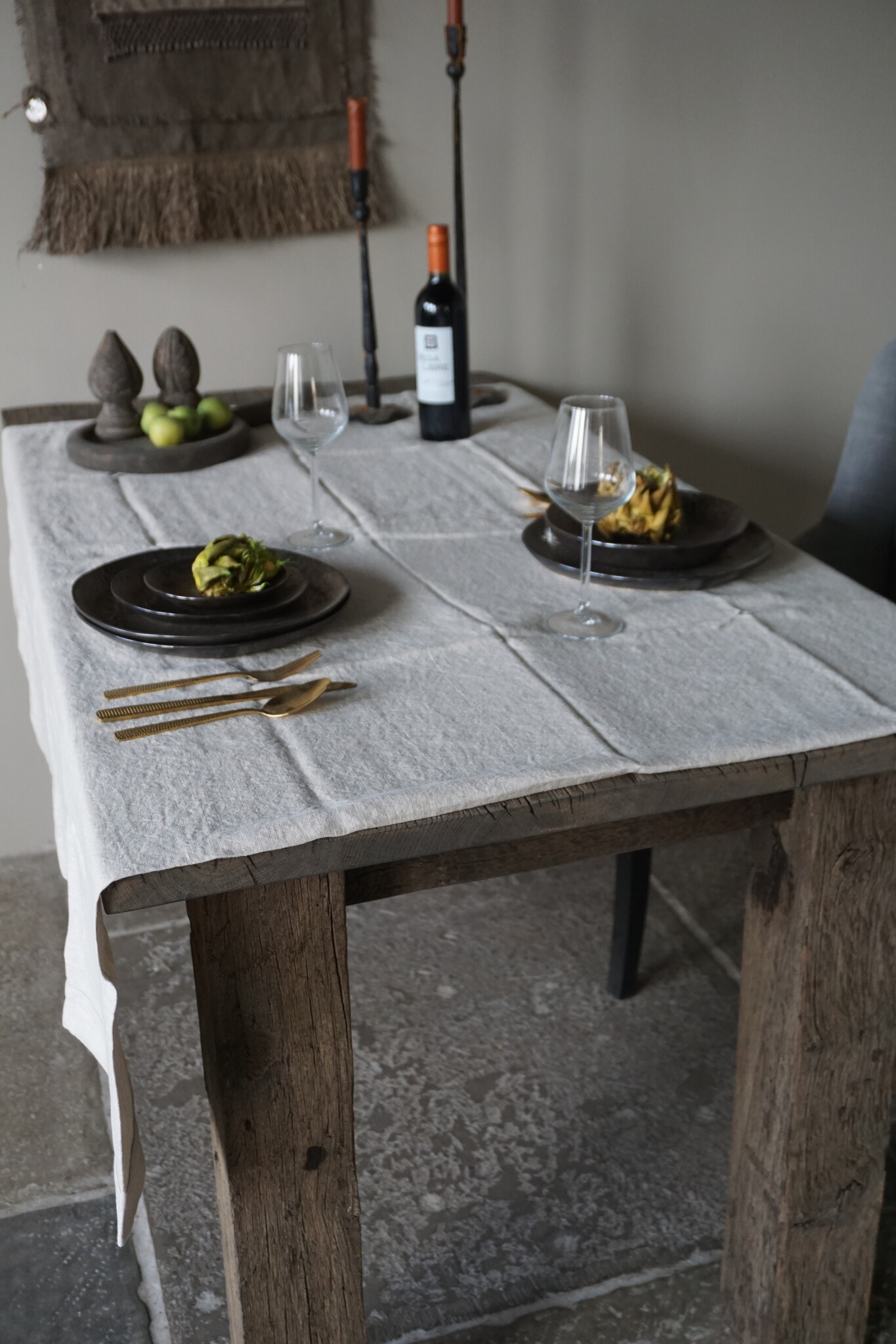 Luksa Home Collection Tafelkleed Beige | 100% Linnen | L280 x B140 cm
