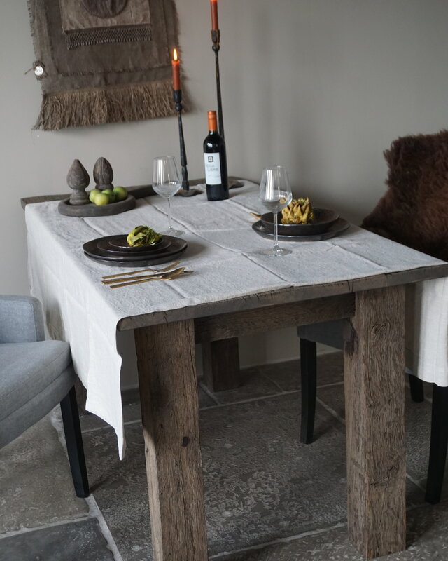 Luksa Home Collection Tafelkleed Beige | 100% Linnen | L280 x B140 cm