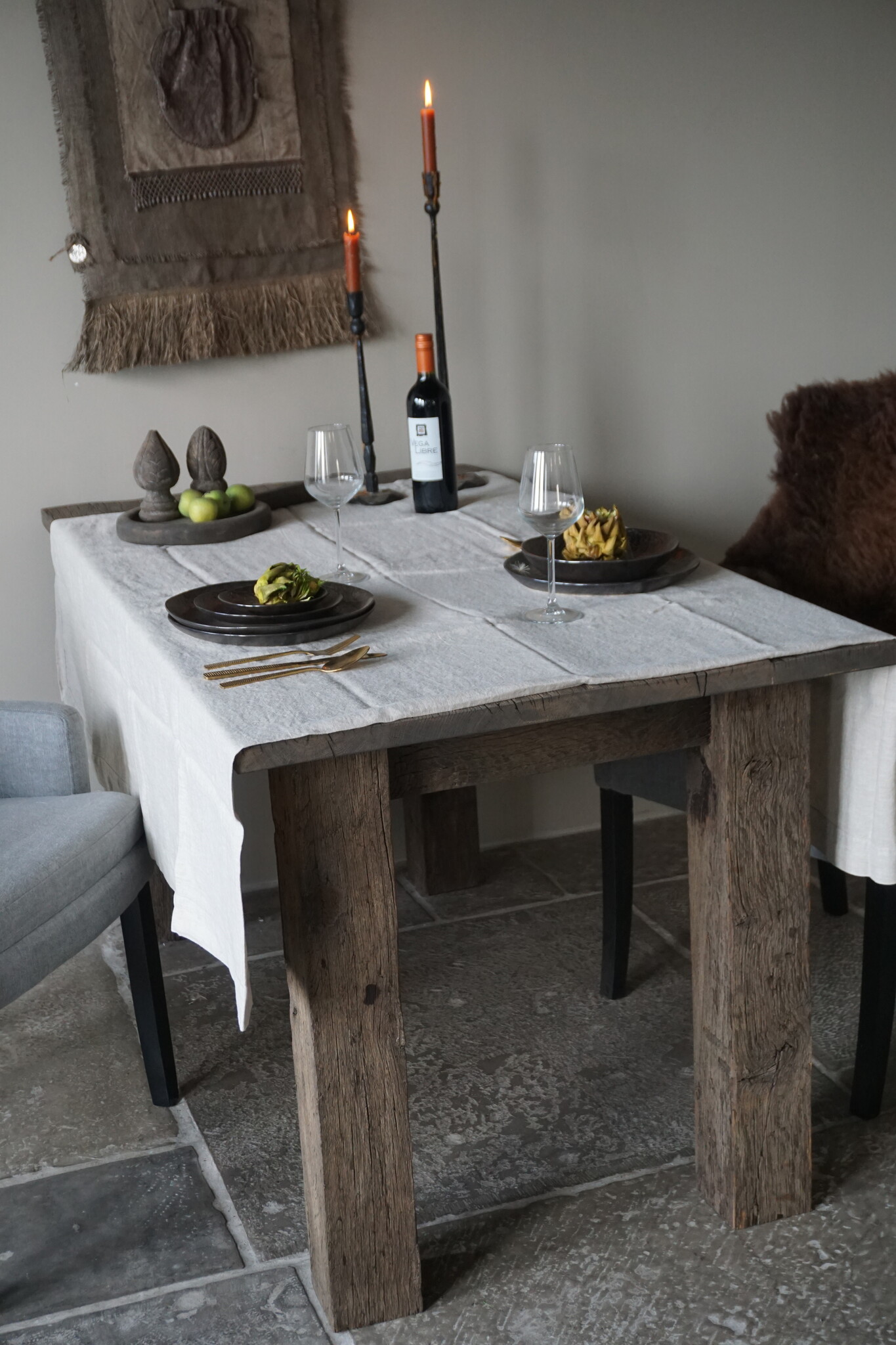 Luksa Home Collection Tafelkleed Beige | 100% Linnen | L280 x B140 cm