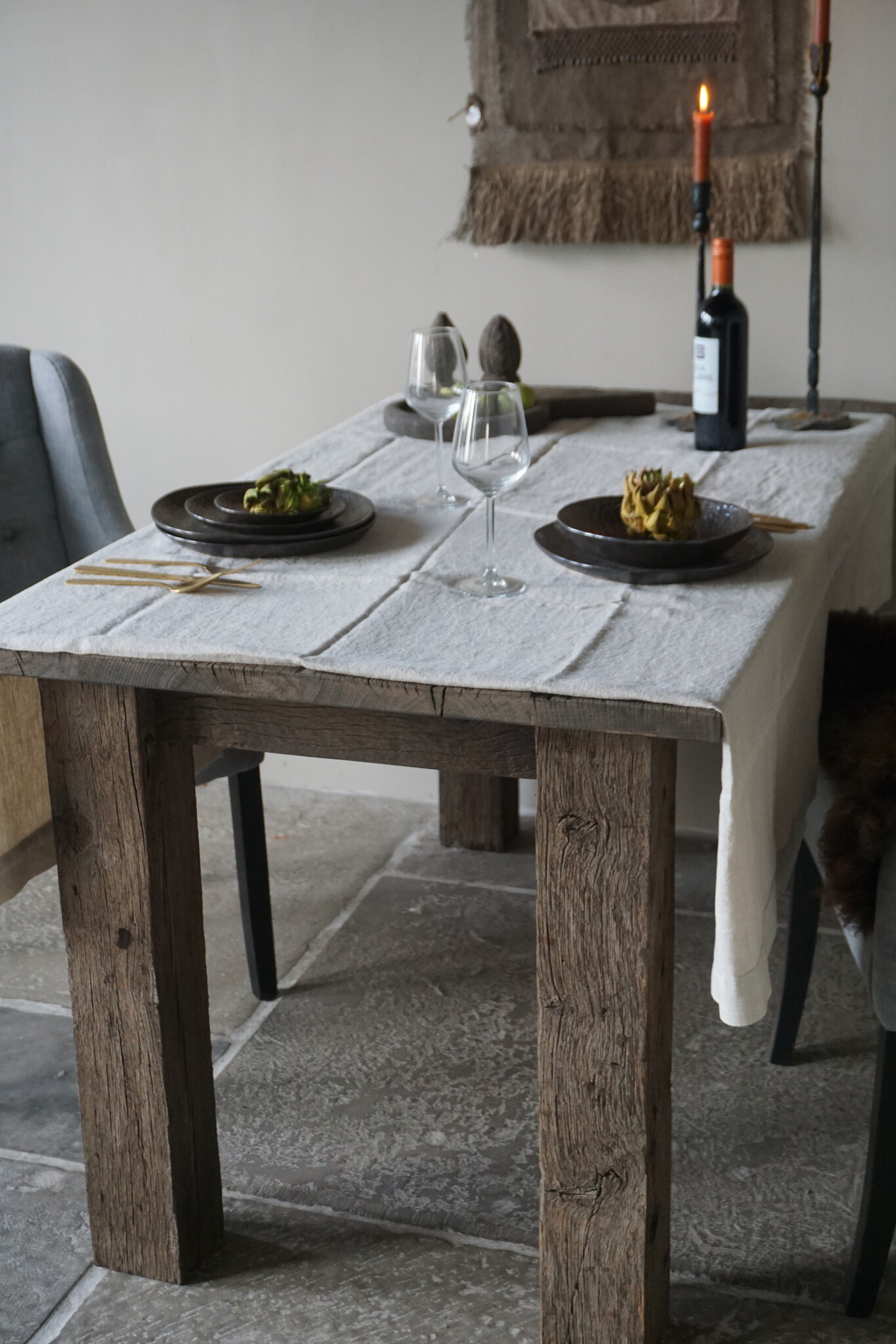Luksa Home Collection Tafelkleed Beige | 100% Linnen | L280 x B140 cm