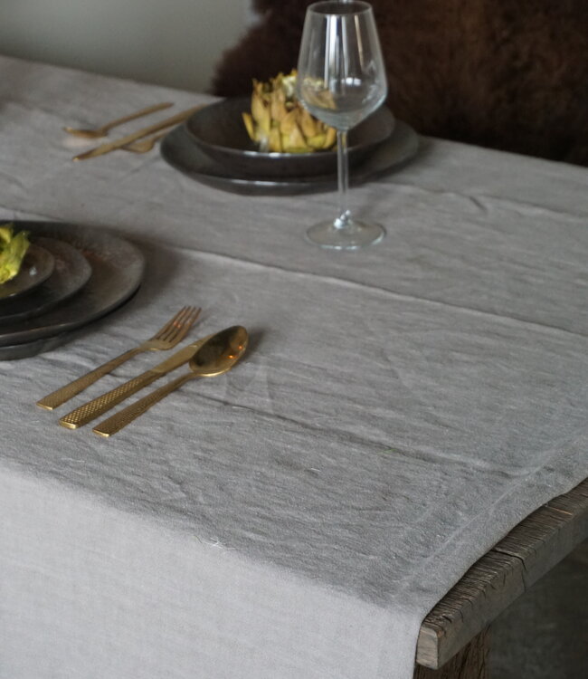 Luksa Home Collection Tafelkleed Taupe | 100% Linnen | L280 x B140 cm