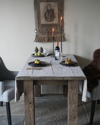 Luksa Home Collection Tafelkleed Taupe | 100% Linnen | L280 x B140 cm