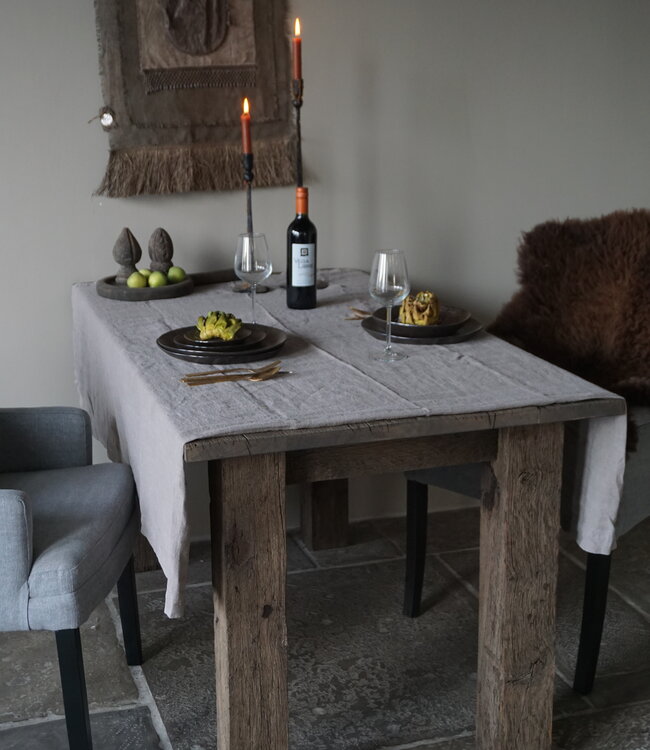 Luksa Home Collection Tafelkleed Taupe | 100% Linnen | L280 x B140 cm