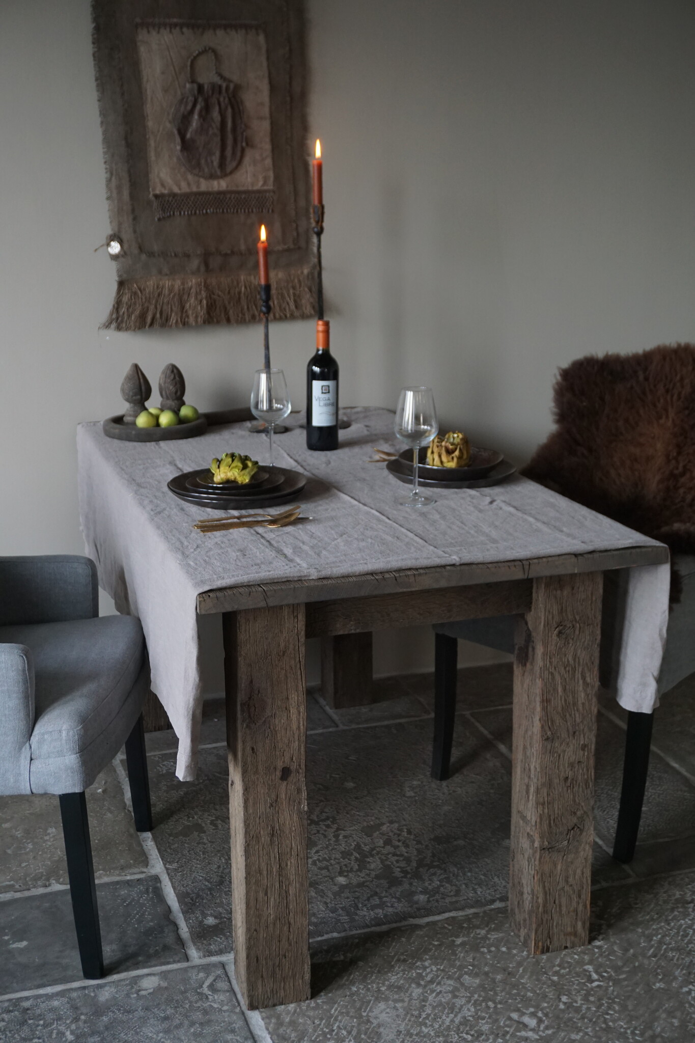 Luksa Home Collection Tafelkleed Taupe | 100% Linnen | L280 x B140 cm