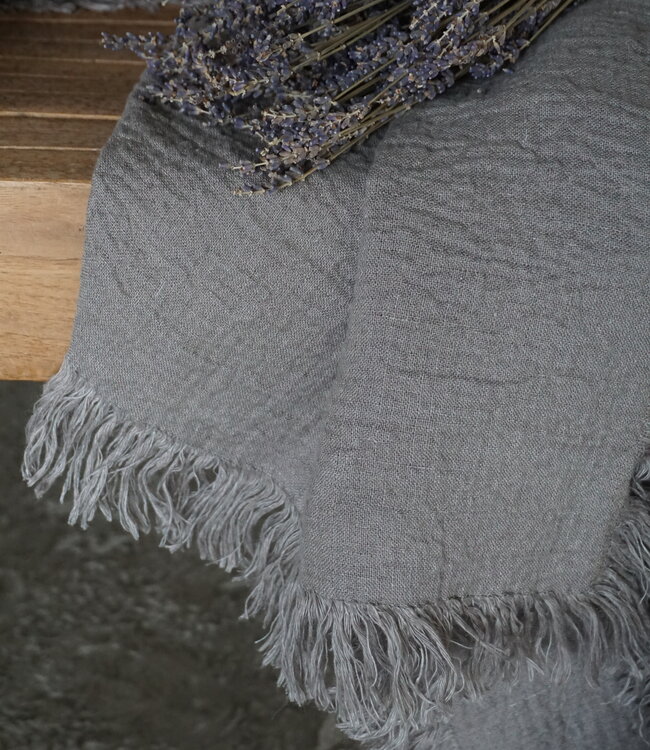 Luksa Home Collection Plaid Louise Taupe | 180 x 140 cm