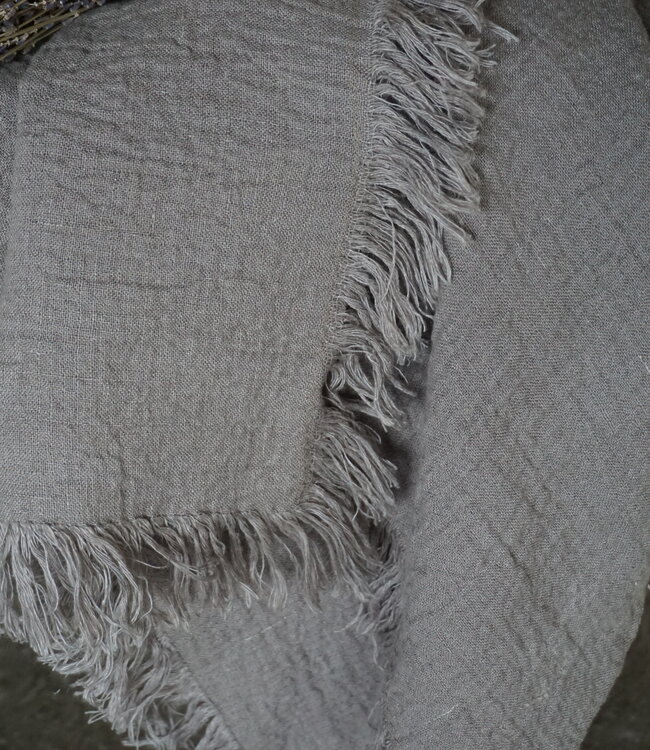 Luksa Home Collection Plaid Louise Taupe | 180 x 140 cm