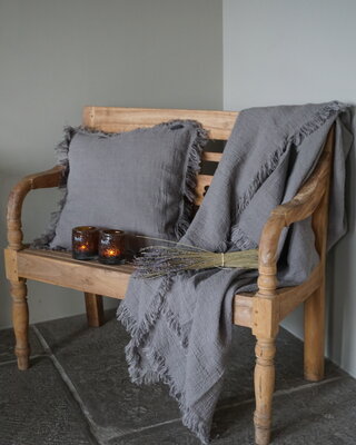 Luksa Home Collection Plaid Louise Taupe | 180 x 140 cm