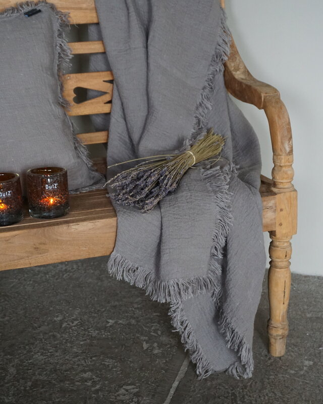 Luksa Home Collection Plaid Louise Taupe | 180 x 140 cm
